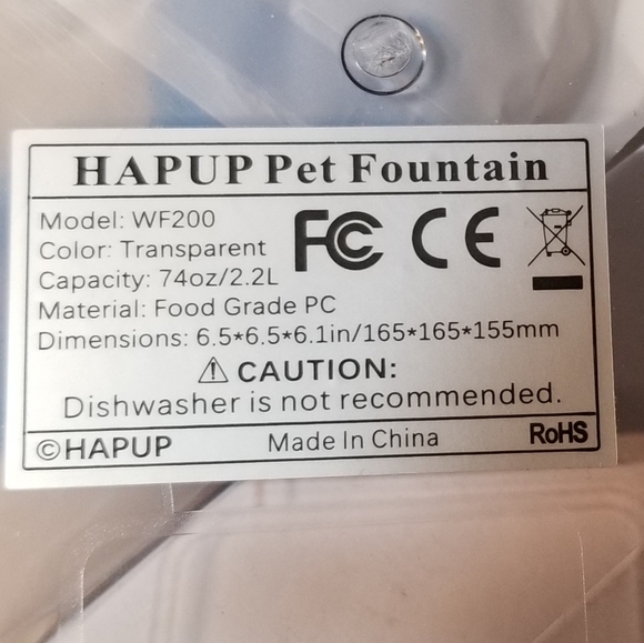 NWOT Hapup pet fountain with filter - Picture 10 of 10